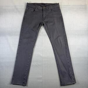 Pal Zileri Pants Mens 48 (32x30) Gray Slim Fit Jeans Italy